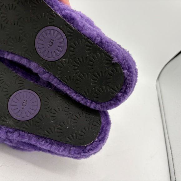 UGG Fluff Yeah Sheepskin Slides Mussel Shell Purple US 10 Slingback 1095119 - Picture 10 of 14